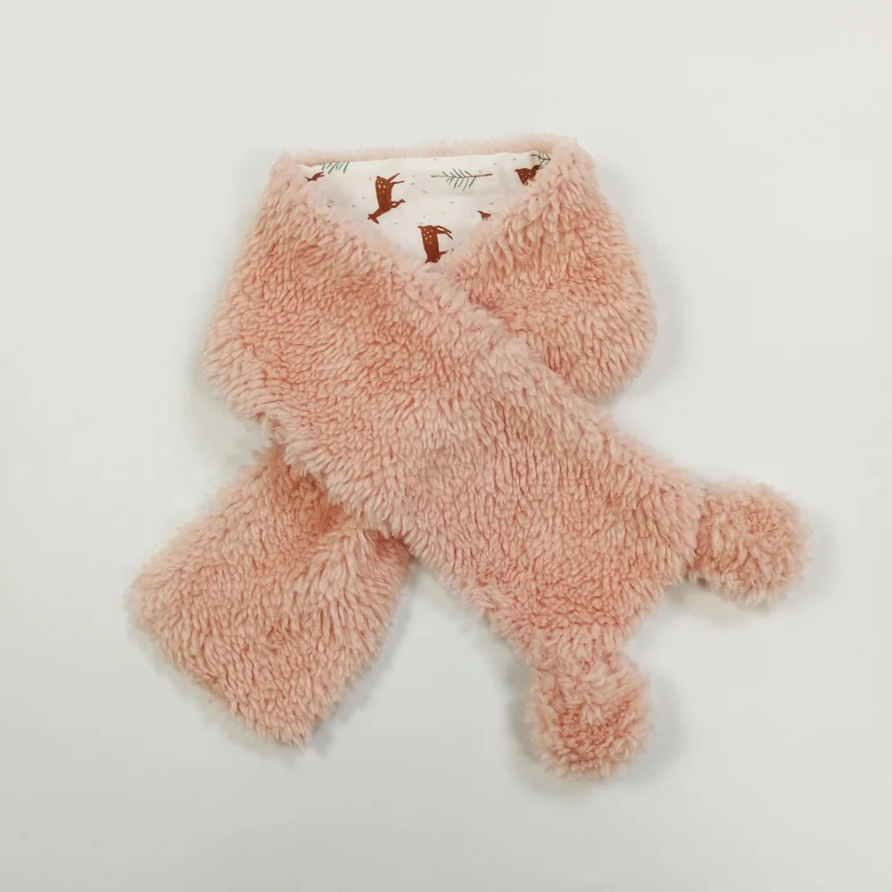
Warm arctic velvet winter baby scarves for girl boy 