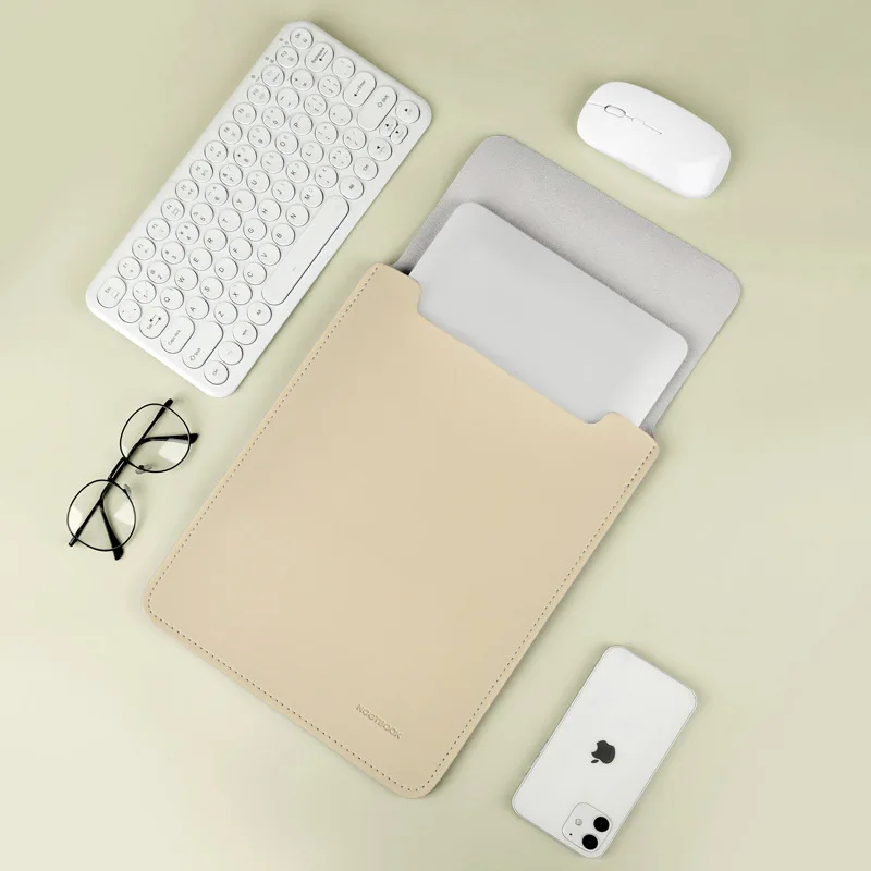 Hot seller PU Leather Laptop Sleeve Bag Waterproof 12 13 Inch Case For MacBook Air 13 Pro M1 Notebook Sleeve Huawei Xiaomi Cover