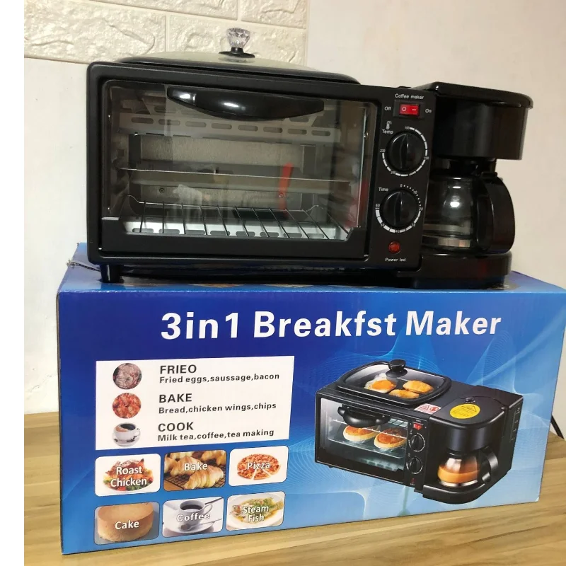 In Stock Automatic Multifunction Household 3in One 9L Oven Multifunction 3 In 1 Breakfast Maker