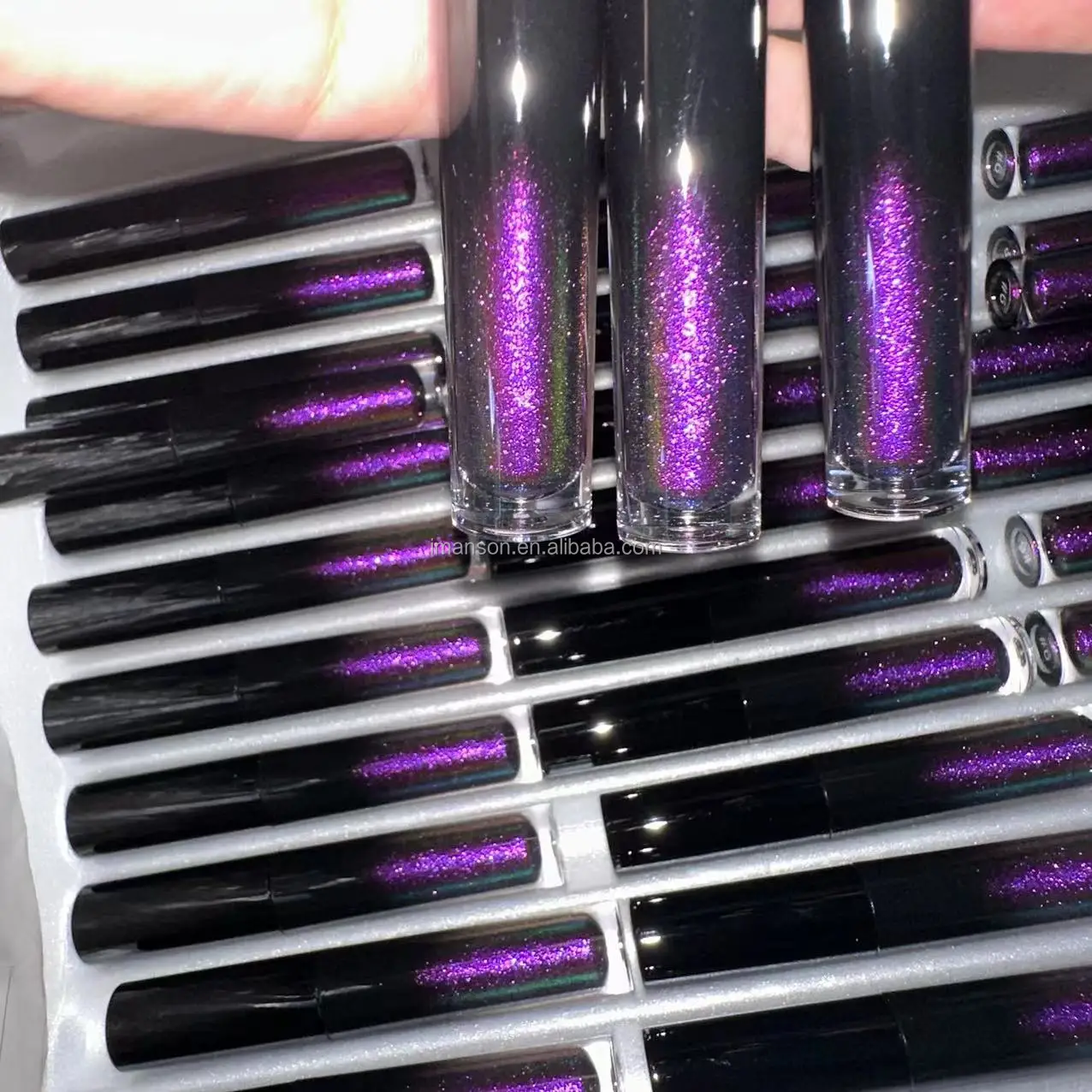 Private Label Cosmetics Color Changing Chameleon Lip Makeup Pink Green Duochrome Lipgloss