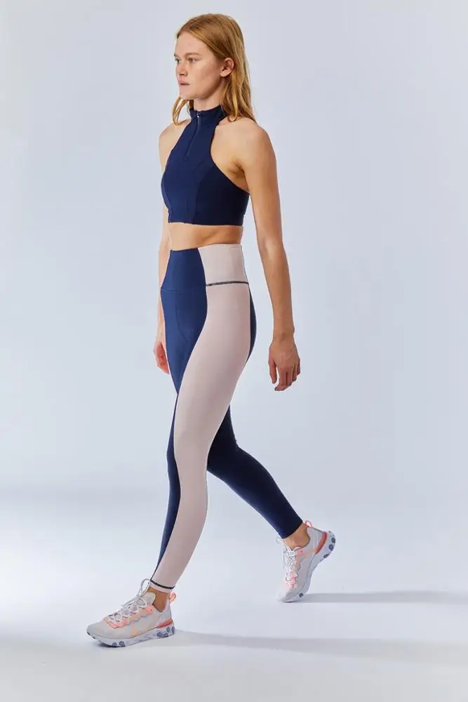
Custom LOGO Breathable sport bra and yoga pants women gym wear suit TWO PIECE SET WOMEN CLOTHING COLOUR BLOCK ACTIVE LEGGINGS 