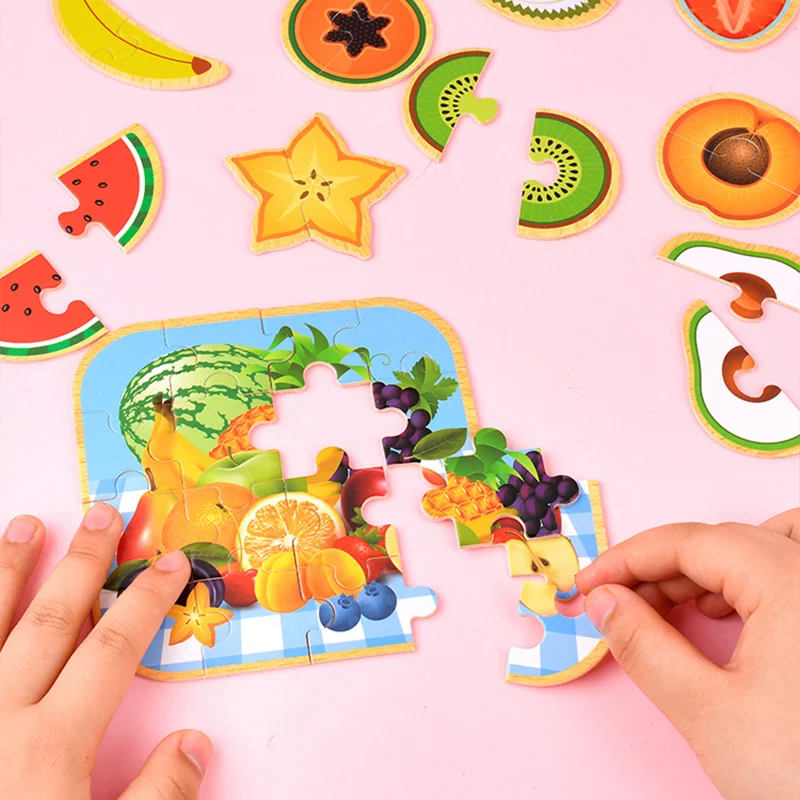Whole Sale Magnetic Wooden Fruit Pretend Play Kitchen Cutting Toy For Kids