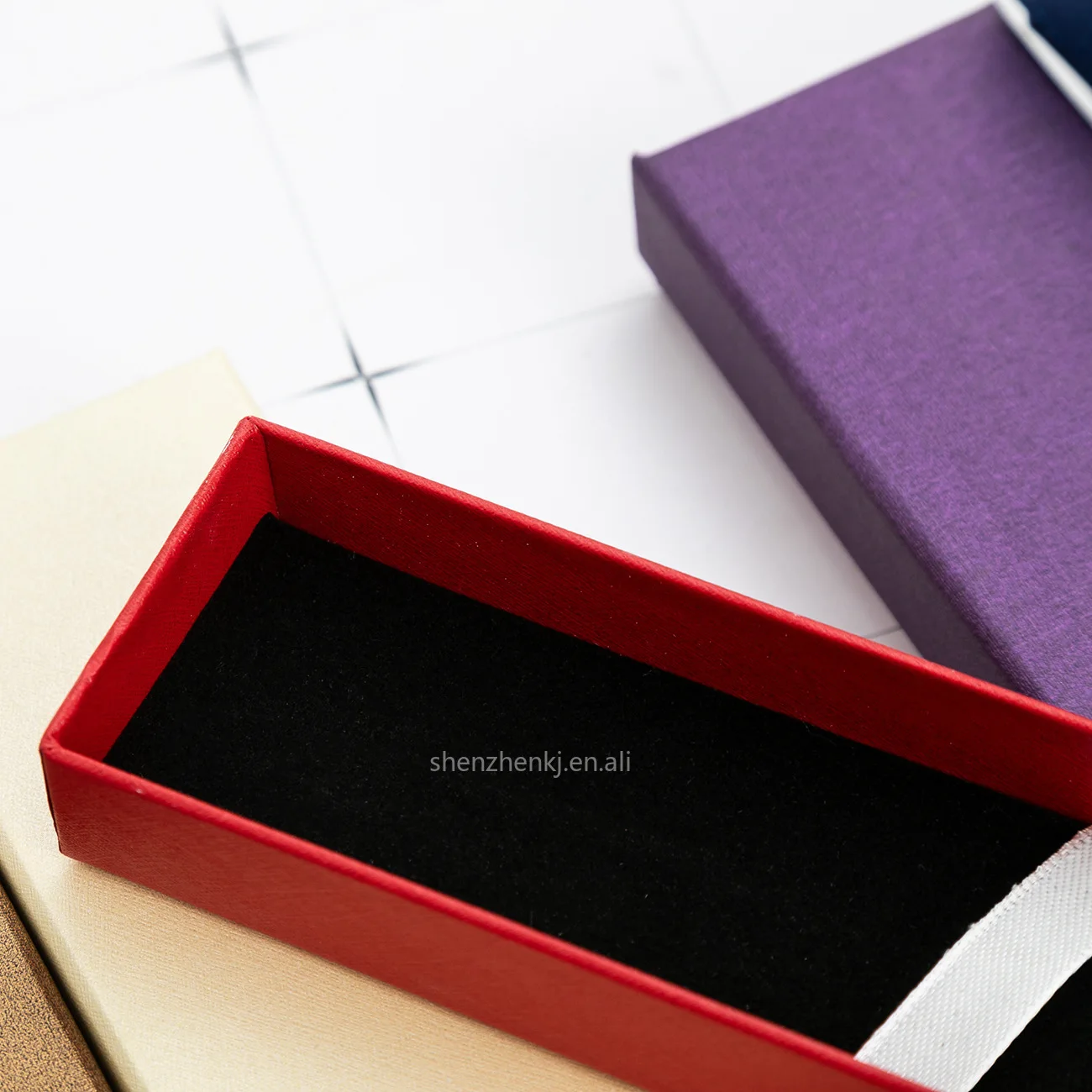Rectangular Clamshell Gift Pen Box Fashion Upscale Business Office Storage Box Creative School Supplies Pencil Cases