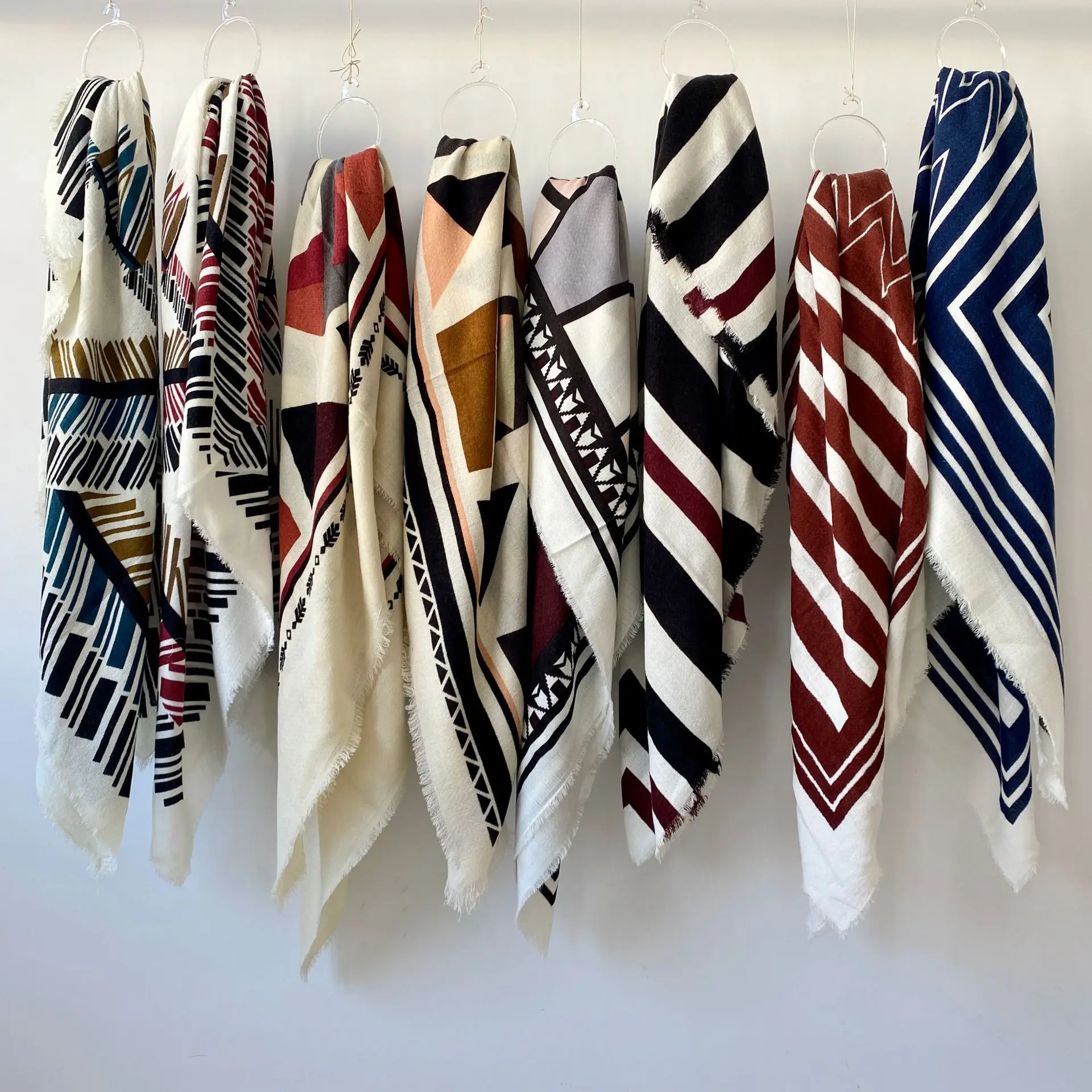 GLS008 модный шерстяной зимний теплый квадратный шарф из полиэстера роскошный