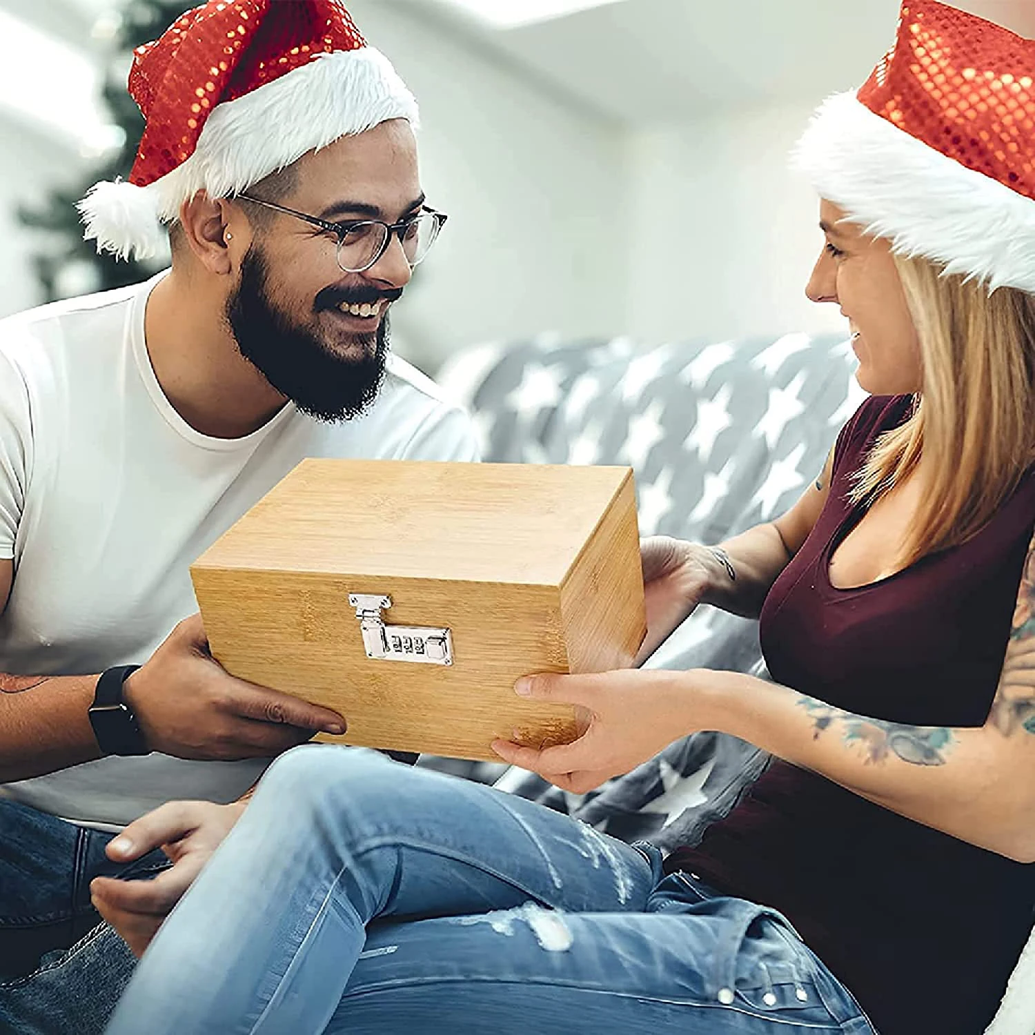 wholesale customised luxury bamboo wooden magnet smoking hash stash box bundle smell proof with lock