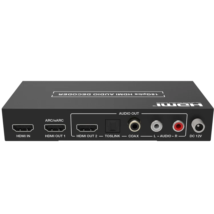 Digital HDMI 2.0 18Gbps Audio Extractor Downmix Decoder ARC/eARC function
