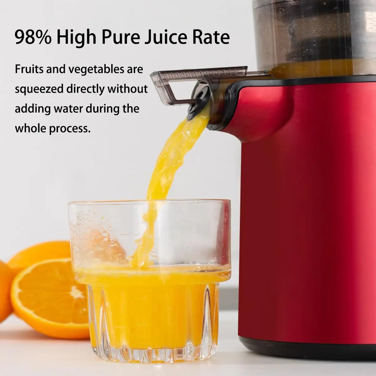 Professional Large Mouth Hands Free Cold Press Juice Making Machine Slow Speed Masticating Orange Juice Vending Machine