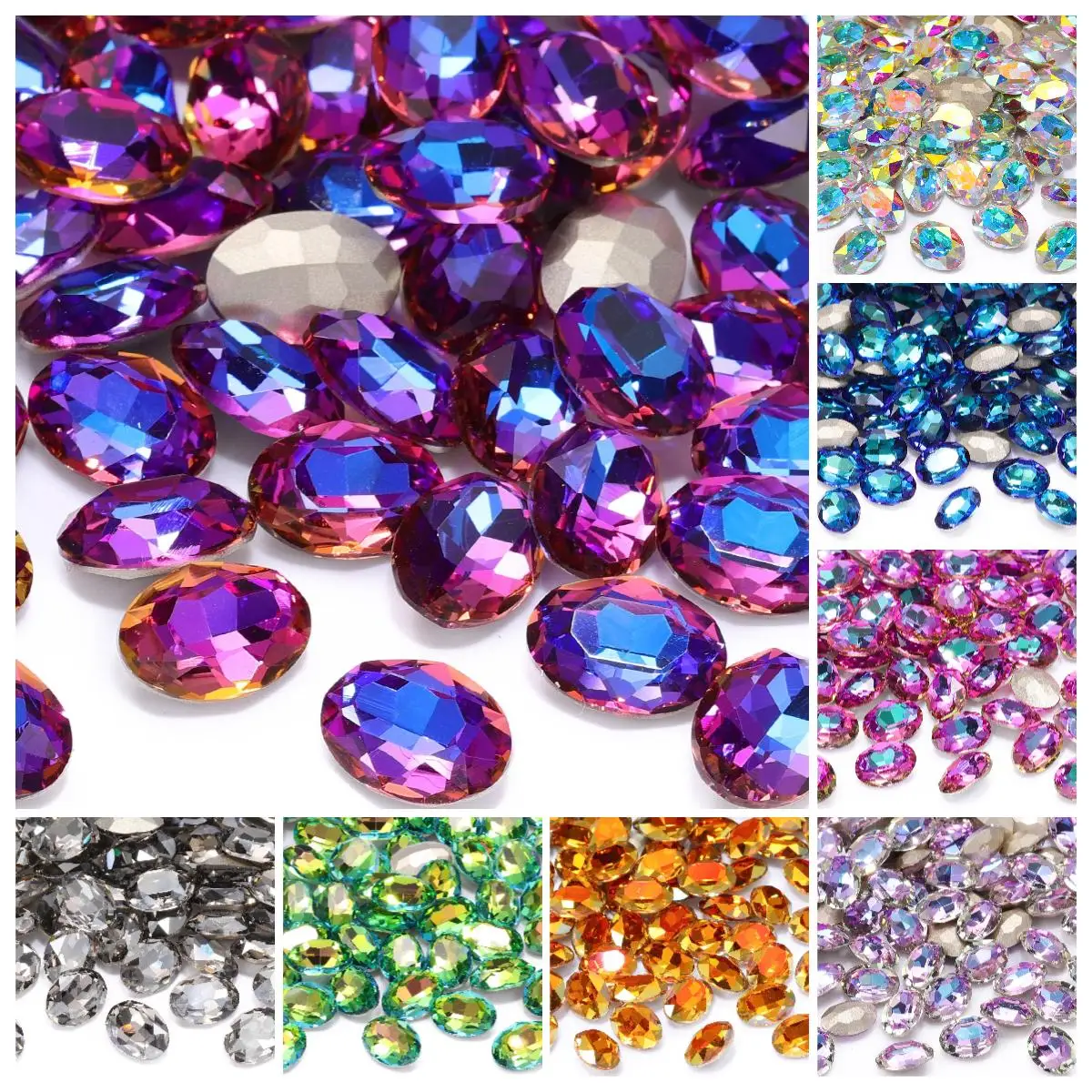 Point Back Oval  K9 Glass High Quality Rhinestone Bling Bling Bulk Rhinestone Wholesale 4120 For Ring Jewelry Accessories