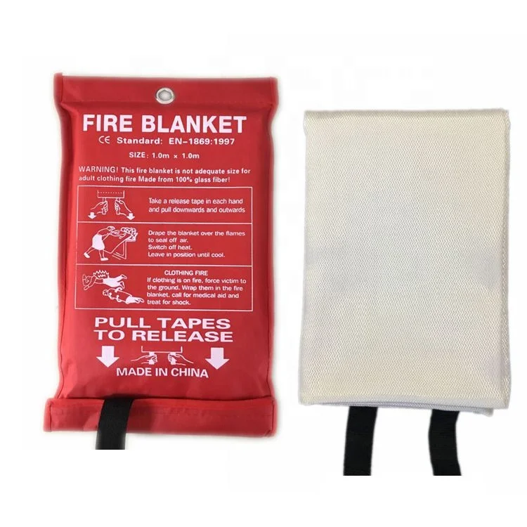 Fire safety 550 Degree Celsius Resistant fiberglass fire retardant blanket for home, school, hotel, kitchen