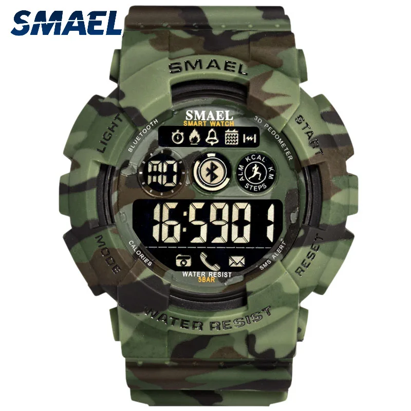 SMAEL 8013 China manufacturer blue-tooth intelligent smart mens mans sport watches mens outdoor luminous led ligfhts