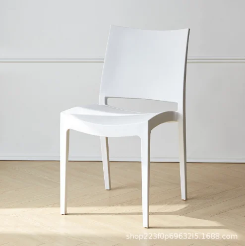 Minghao Brand  China Manufacture Contemporary scandinavian style white stacking bistro plastic restaurant chairs for sale