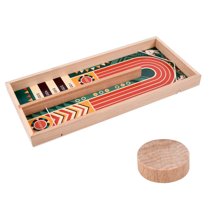 Hot Sales New Design Flying Hockey wooden toys for children Funny kids wooden Catapult Chess Game parent-child interaction Game