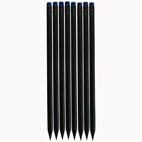 Stationery suppliers  HB pencils Hotel logo brand printed black wooden pencil OEM for promotions