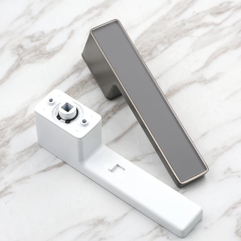 Silent Ecological Door Lock Handle Minimalist for Wooden Door Zinc Alloy Door Handle Lock with Magnetic Lock Body