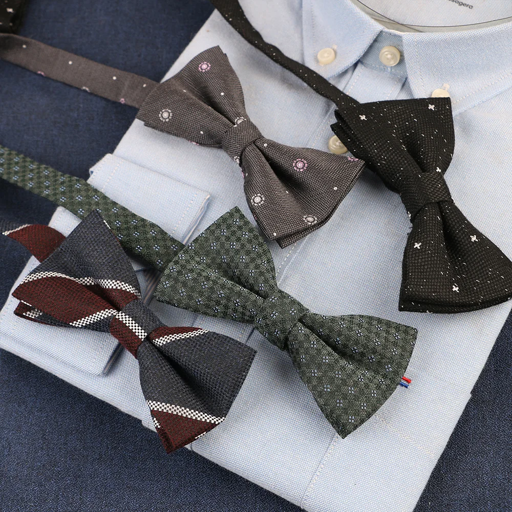 Manufacturers for men business tie polyester cotton suit bowtie
