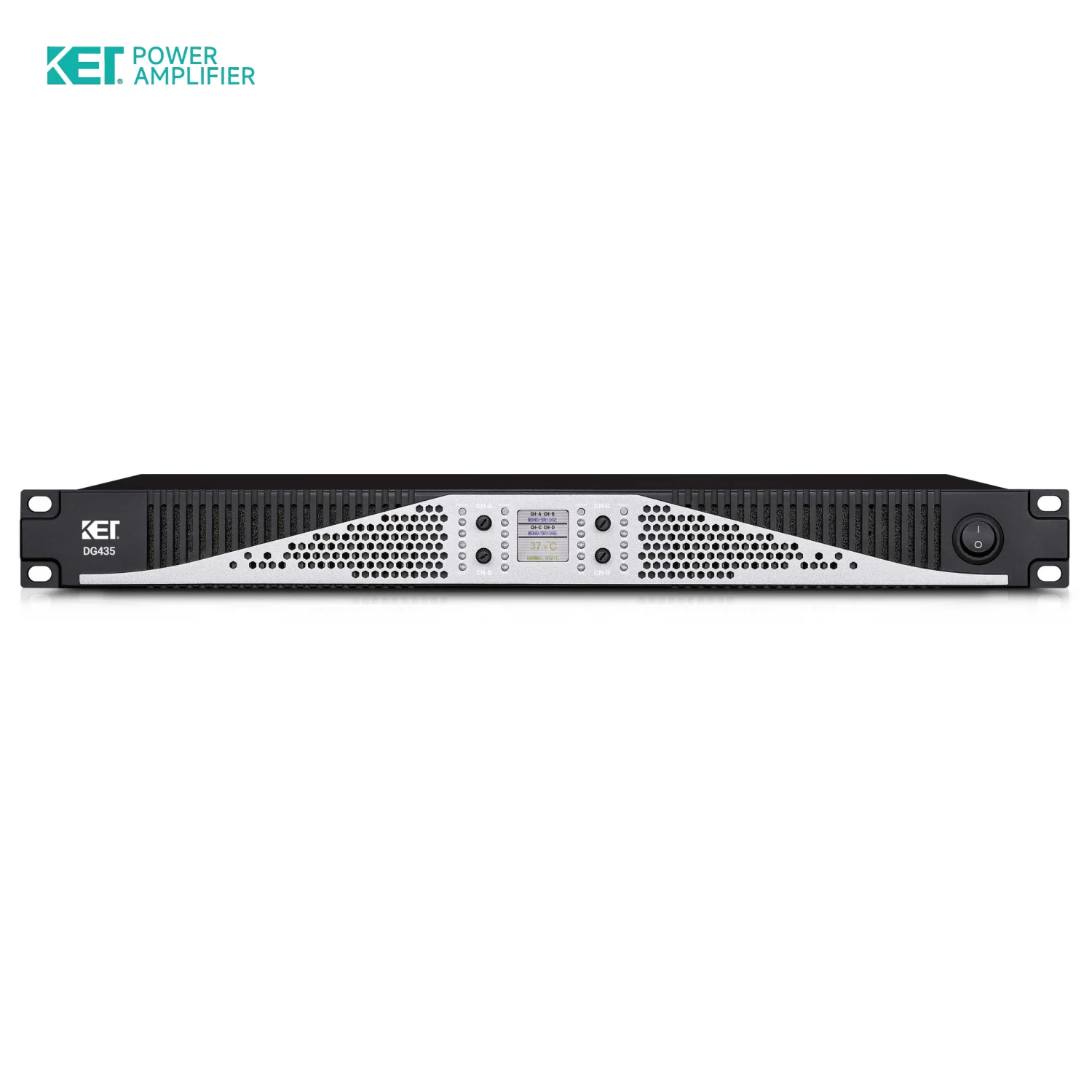 KET nitride галлия усилитель мощности DG435 цифровой мощности. Четырехканальный 3500 Ватт для линейного массива динамик