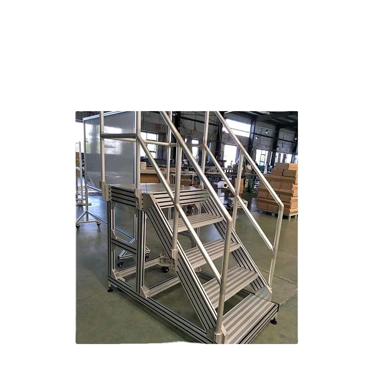 aluminium platform machine step walkway assembly ladders
