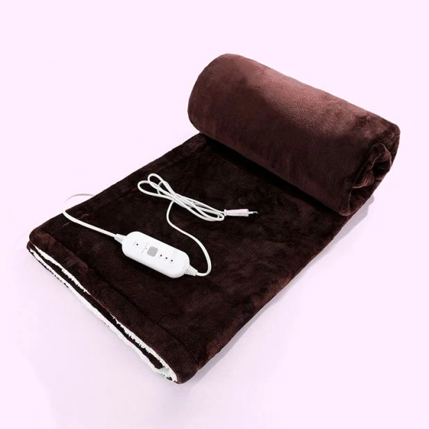 electronic blanket Winter Comfort Electric Blanket 110V Fleece Heated Adjustable Heating Level Washable Super Soft Warm Blankets