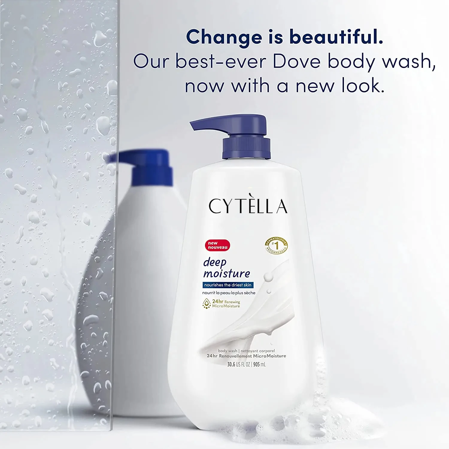 Body Wash For Dry Skin 3 Counts Moisturizing Cleanser with 24-hr Renewing Nourishes Skin