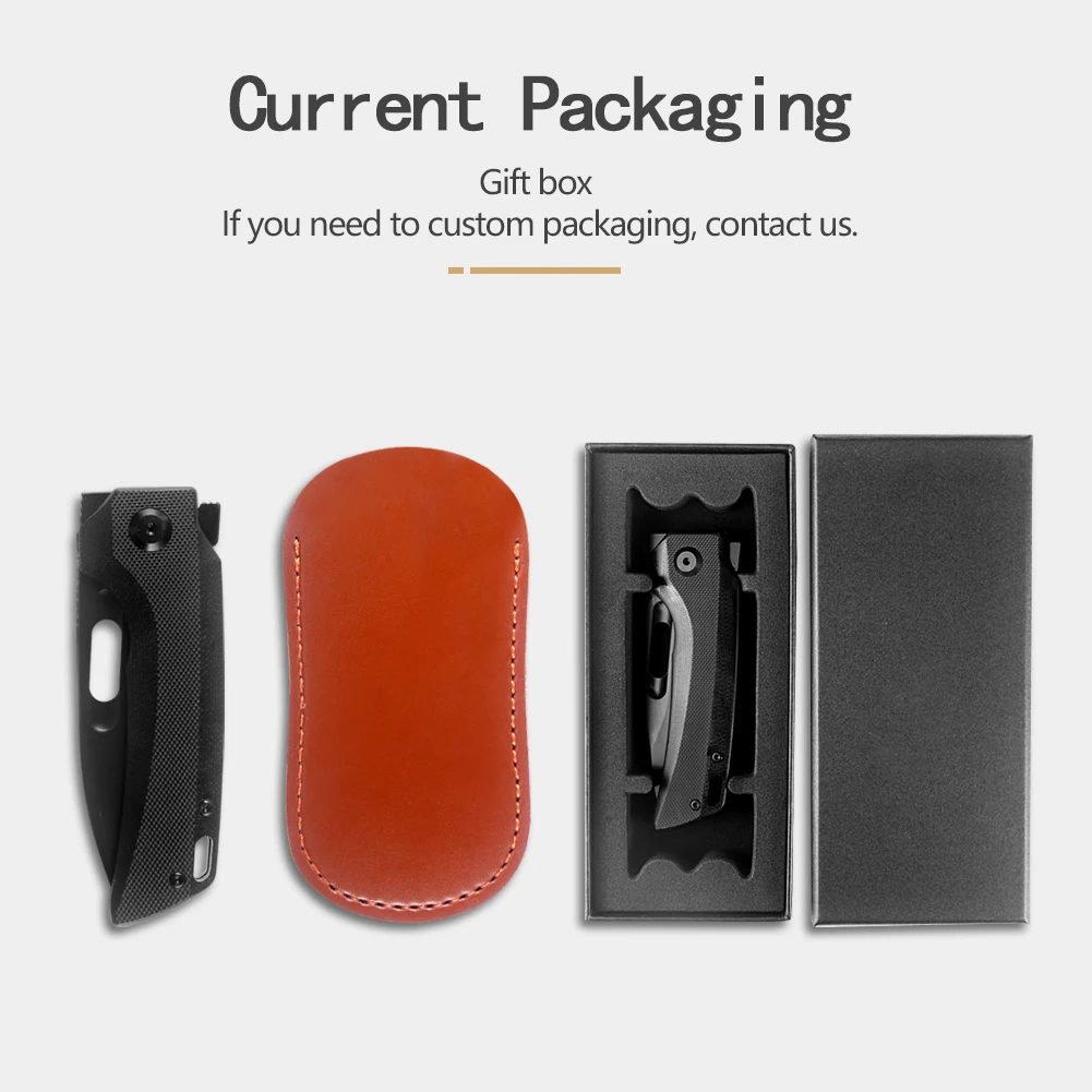 edc mini folding knife D2 steel G10 handle pocket knife spring open for camping