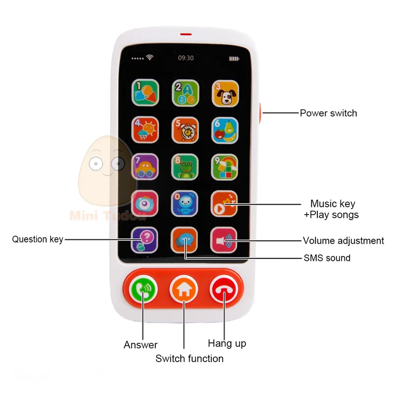 Kids Learning Toys Baby Phone Toy Machine With Light Music Baby Mobile Cellphone Children Educational Toys For Babies