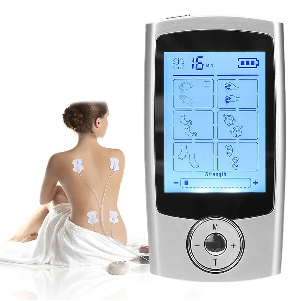 Back Pain Relief TENS EMS Digital Therapy Massage Machine with 4 Electrode Pad