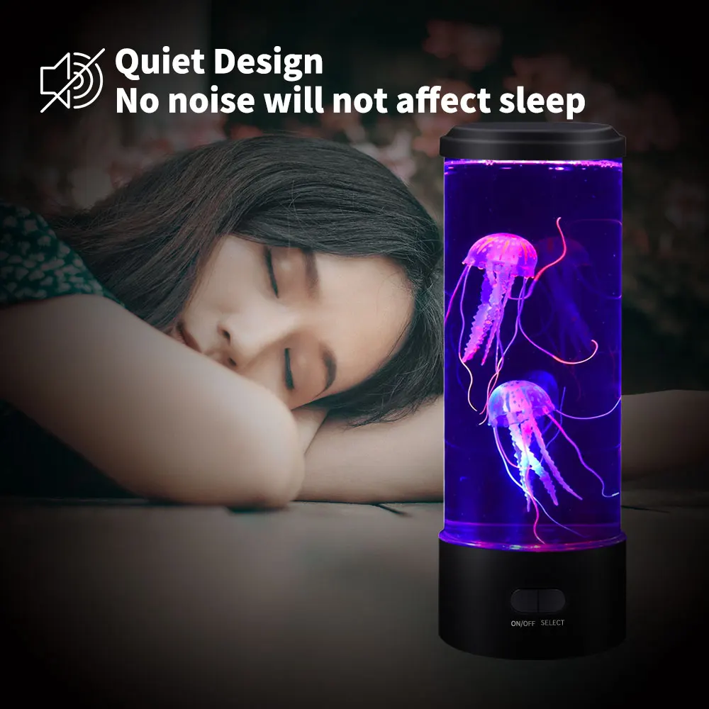 Custom Fantasy Jellyfish Led Night Lamp, 7 Color Changing Electric Round Jelly fish Aquarium Lava Lamp