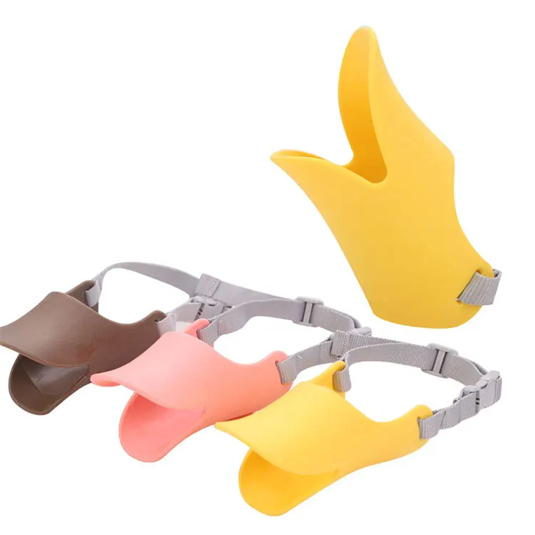 Hot Selling S M L Anti Bite Silicone Duck Mouth Shape Dog Mouth Covers