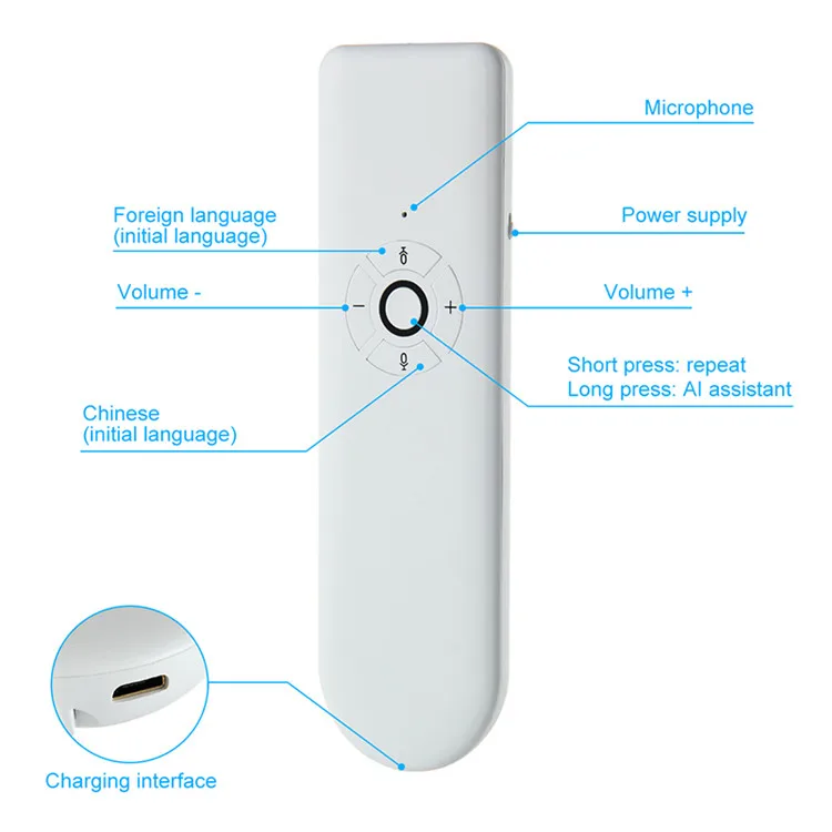 Hot T20 Instant travel Portable Voice Translation for Learning Travel Business Meeting Multilingual Intelligent Translation