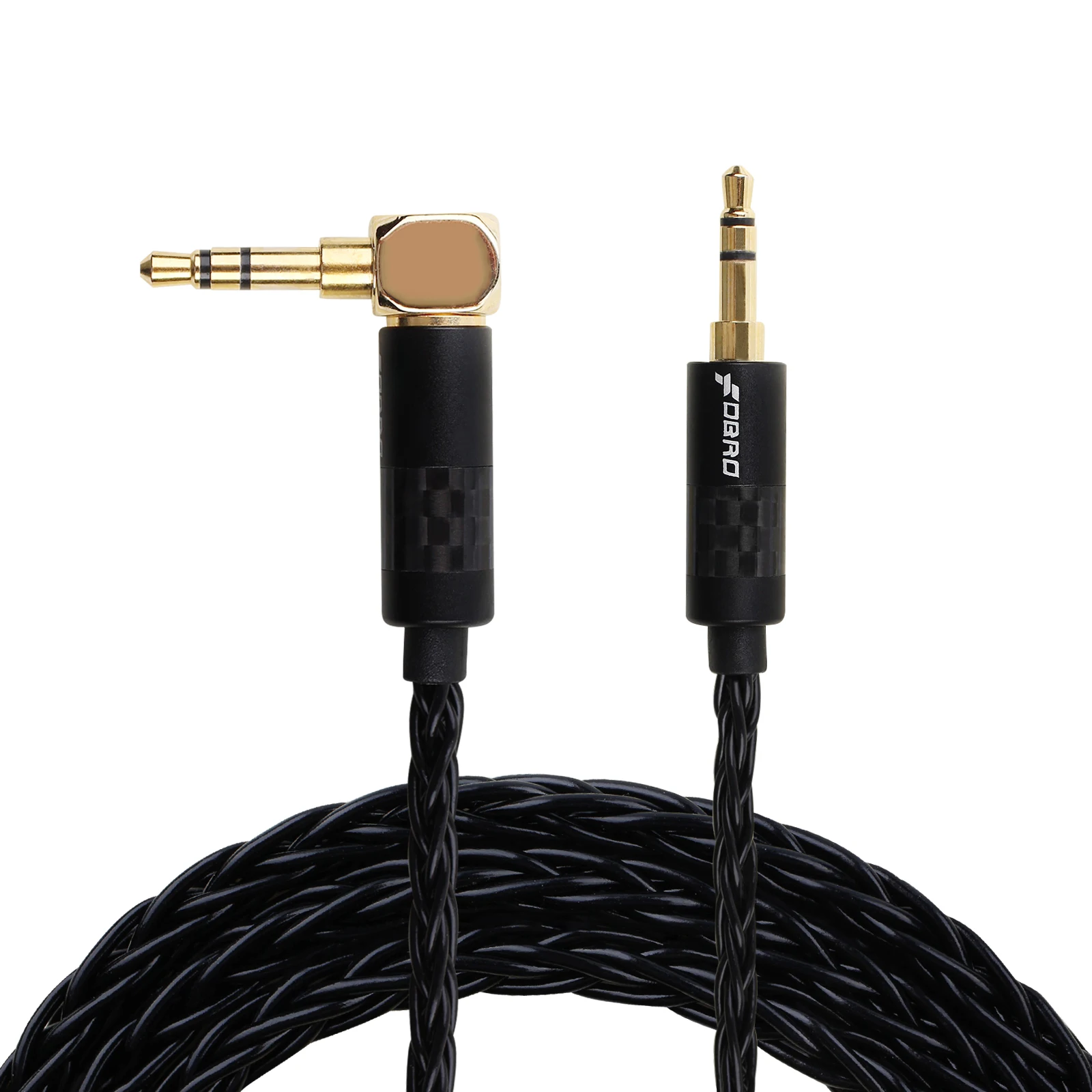 FDBRO 3.5 to 3.5mm male to male audio cable msr7 shp9500 1a wh100xm2 headphone upgrade cable black silver plated 1.2 meters