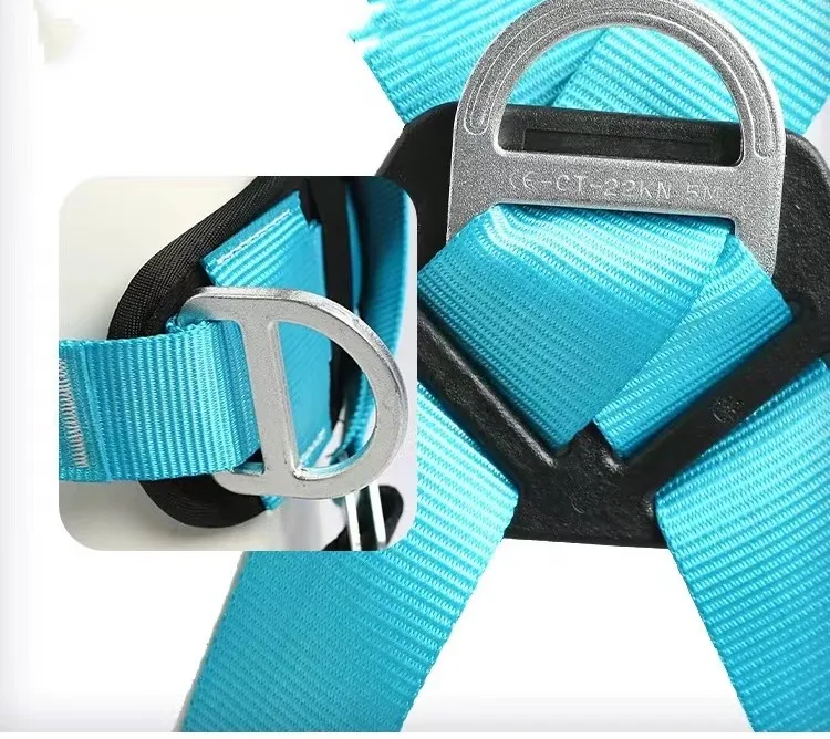 Simple Effective Safety Belt Double/single Hook Rope Lanyard  3 Hanging Point Full Body Safety Harness Belt