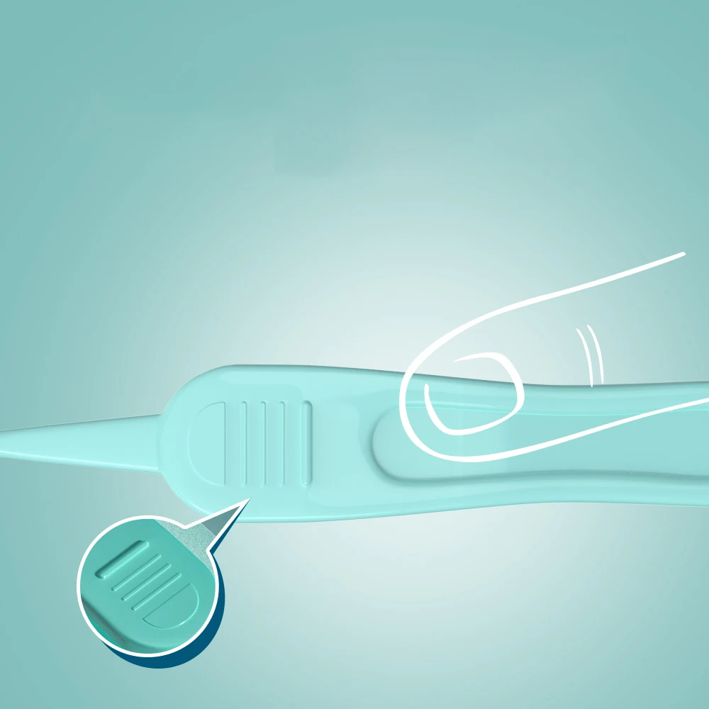 Round-Head Infant Ear Clean Plastic Clip Safe Care Plastic Baby Nose Tweezers