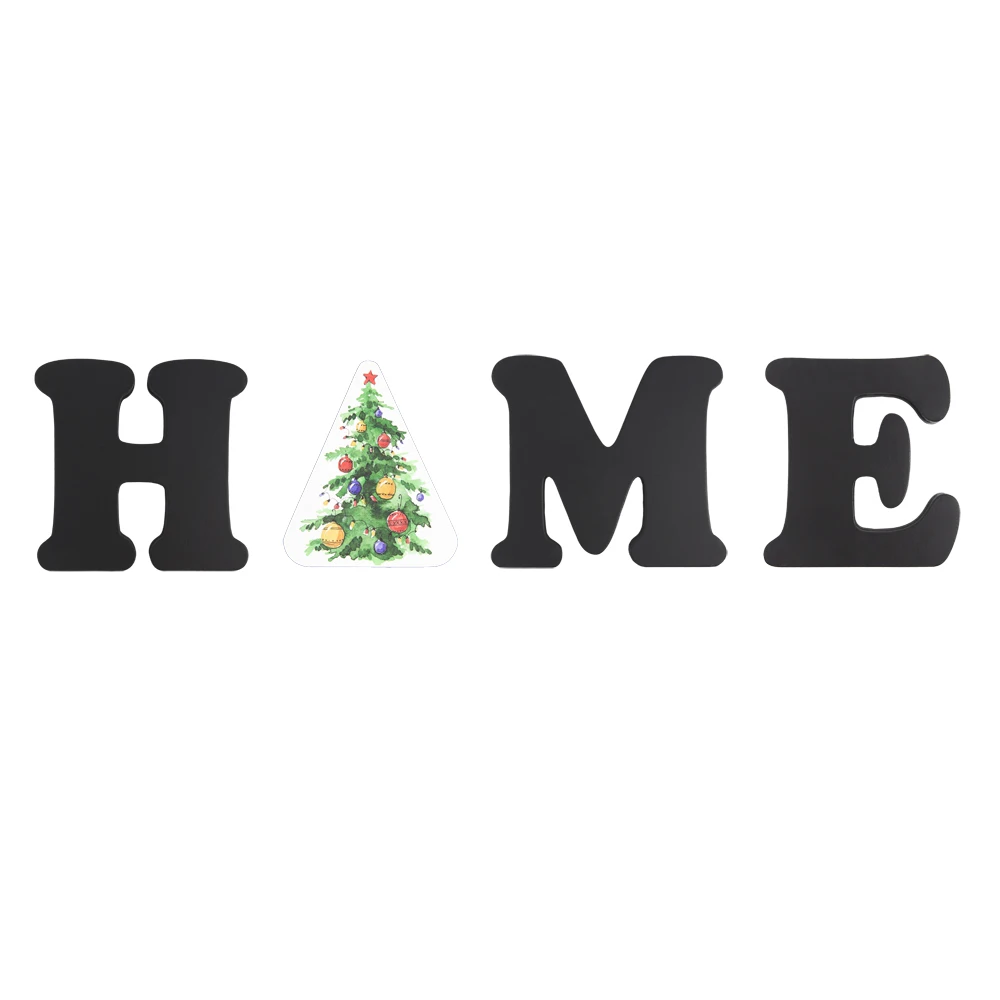 Wooden Christmas Decoration Factory Price Wooden Decorative Home Signs With Letters HOME (1600340546338)