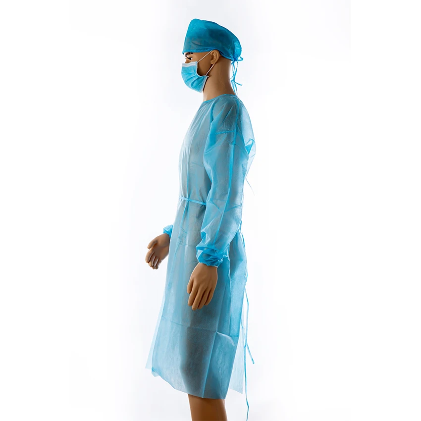 AAMI Level 1 Surgery Grown Surgical Medical Isolation Suit Hospital PP Disposable Isolation Gowns