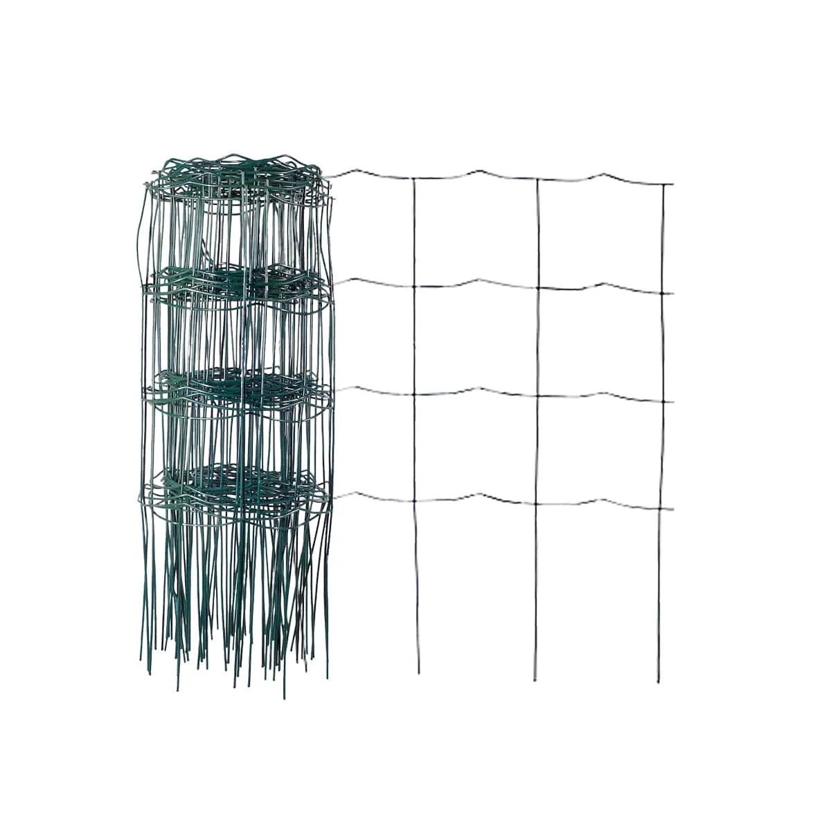 Flexible Garden Border Fence Weaving Fence With Scrolled Top Corrugated Vertical Wires For Garden or Home Use