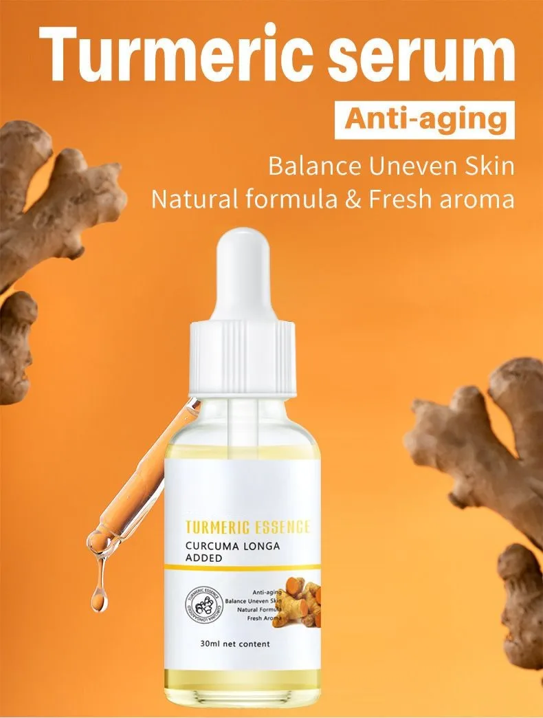 Best selling private label 30ml skin care serum anti acne moisturizing lightening facial turmeric serum for acne skin