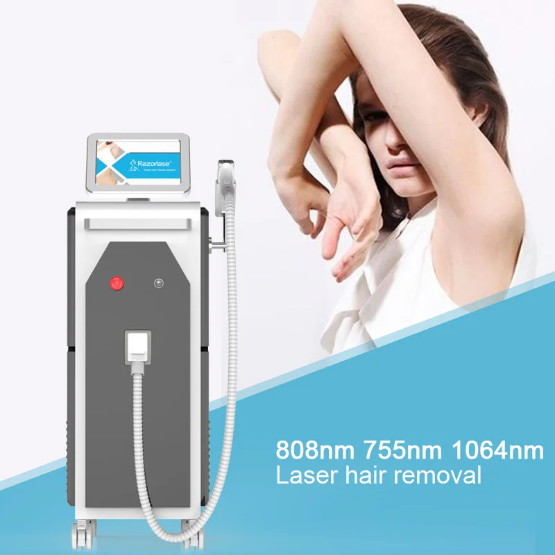 Ice Lazer Hair Removal Alexandrite Laser Diode Laser 755 808 1064 Epilation Laser Alexandrite 808nm machine