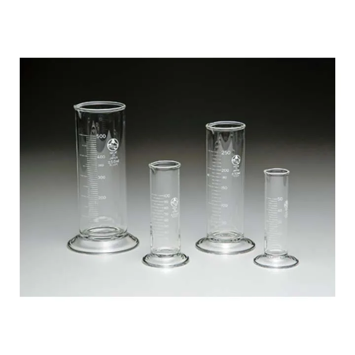 OEM higher accuracy clear short form graduated glass cylinder