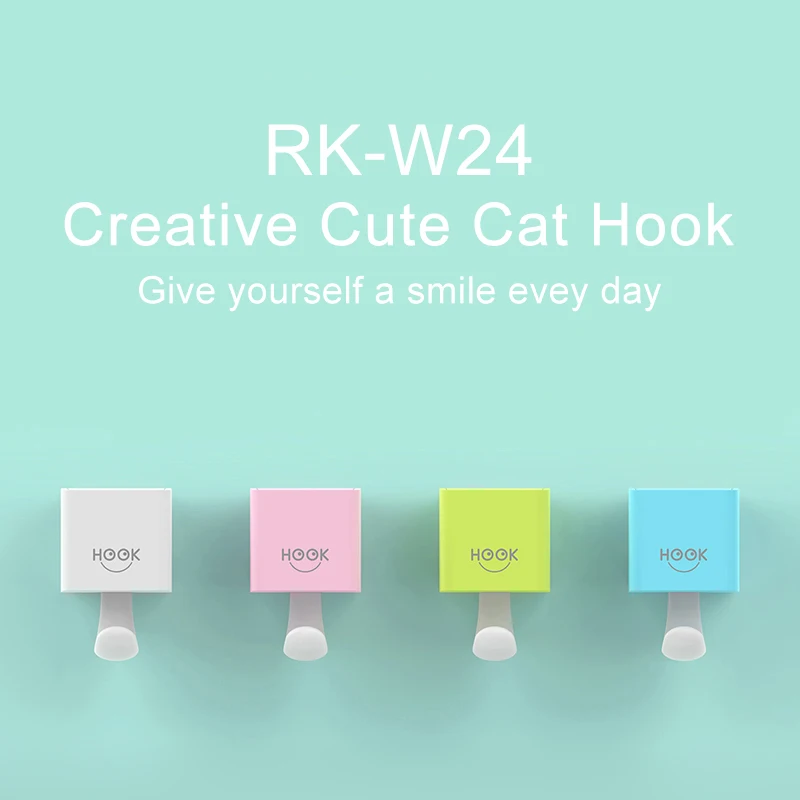 4 Pack Heavy Duty Wall Hooks for Coat Cute Wall Hook Utility Cat Hook for Wall Hanging Decorations