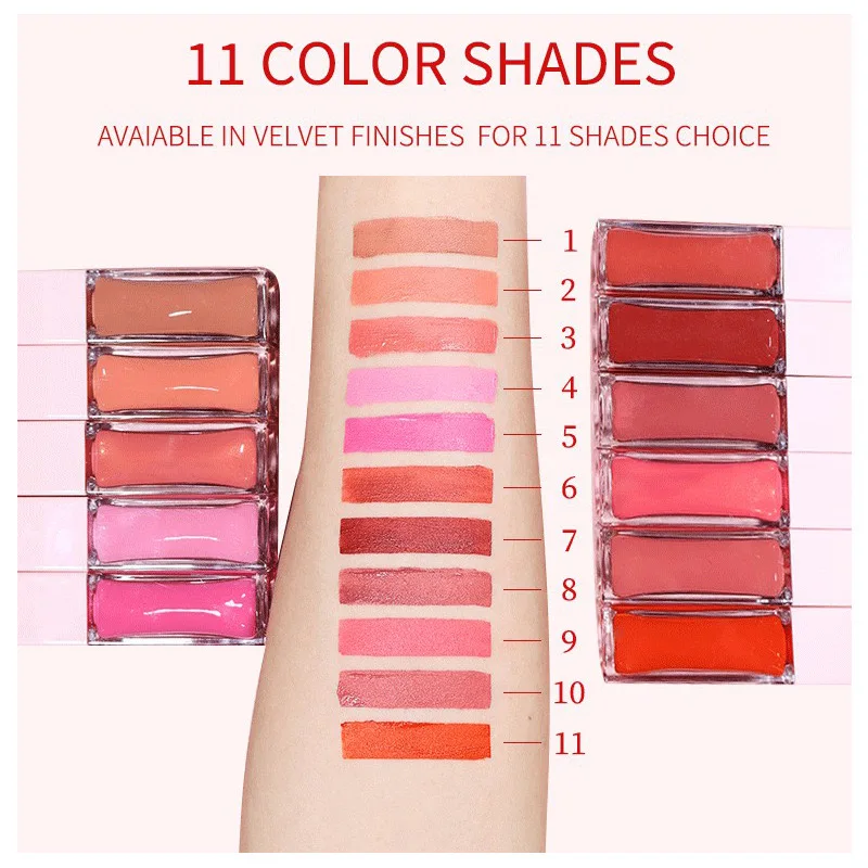 OEM Vegan Cosmetics Private Label Wholesaler 11 Color Pink Packaging High Pigment Waterproof Long Lasting Blush