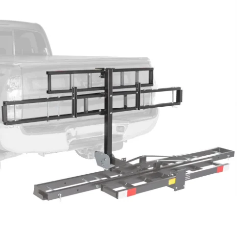 Heavy Duty Black Widow Steel Folding Motorcycle Carrier Hitch Mount Motorcycle Rack in Black Car Roof Racks