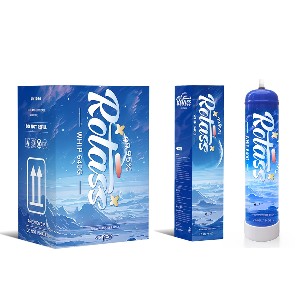 Rotass 580g cream charger MOQ 1 pallet 0.95L cream chargers tank