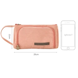 Amazon High Quality Hot Sale Large Capacity Canvas Pencil Case Suitable for School Office Multicolor Optional Pencil Bag