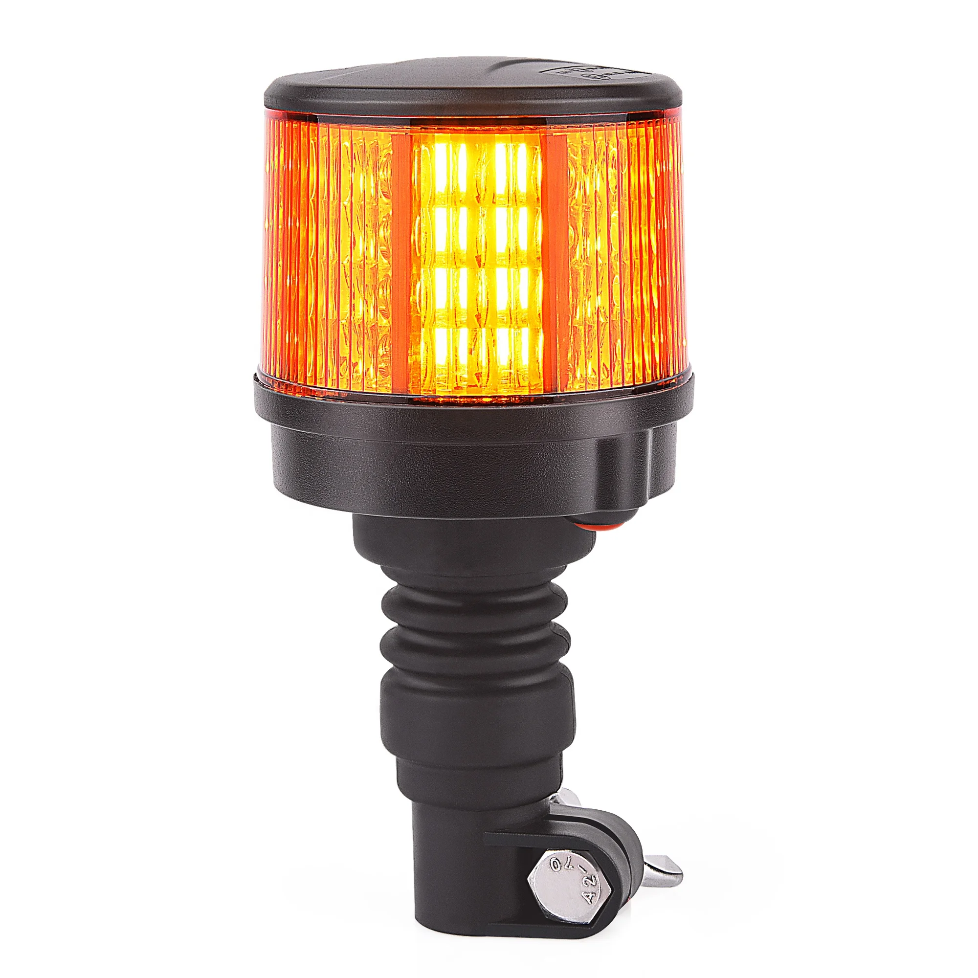 MICTUNING 12V/24V Flashing Warning Caution Emergency Light Rotating Strobe Light LED Amber Beacon Light