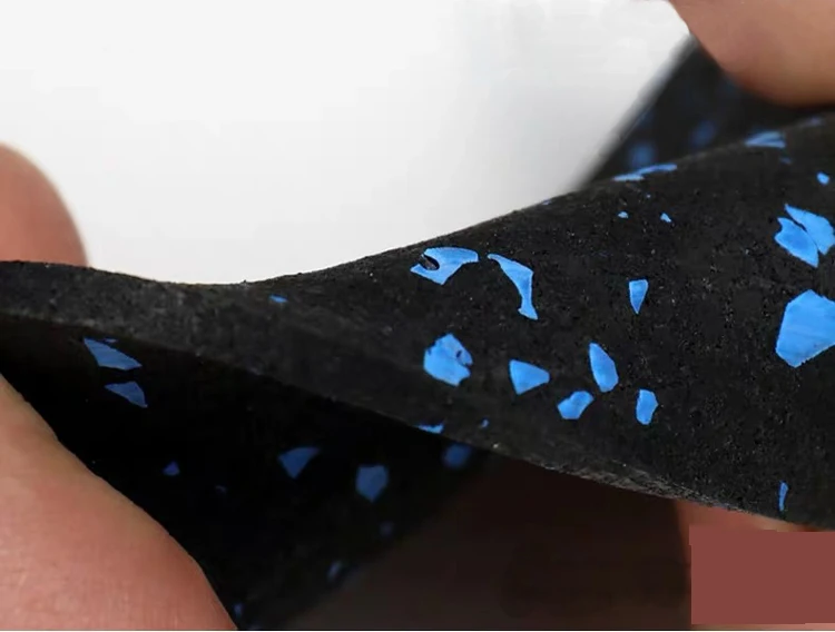 
12 mm rubber flooring gym mats shock absorbing rubber SBR with EPDM Granules flooring for gym studio 