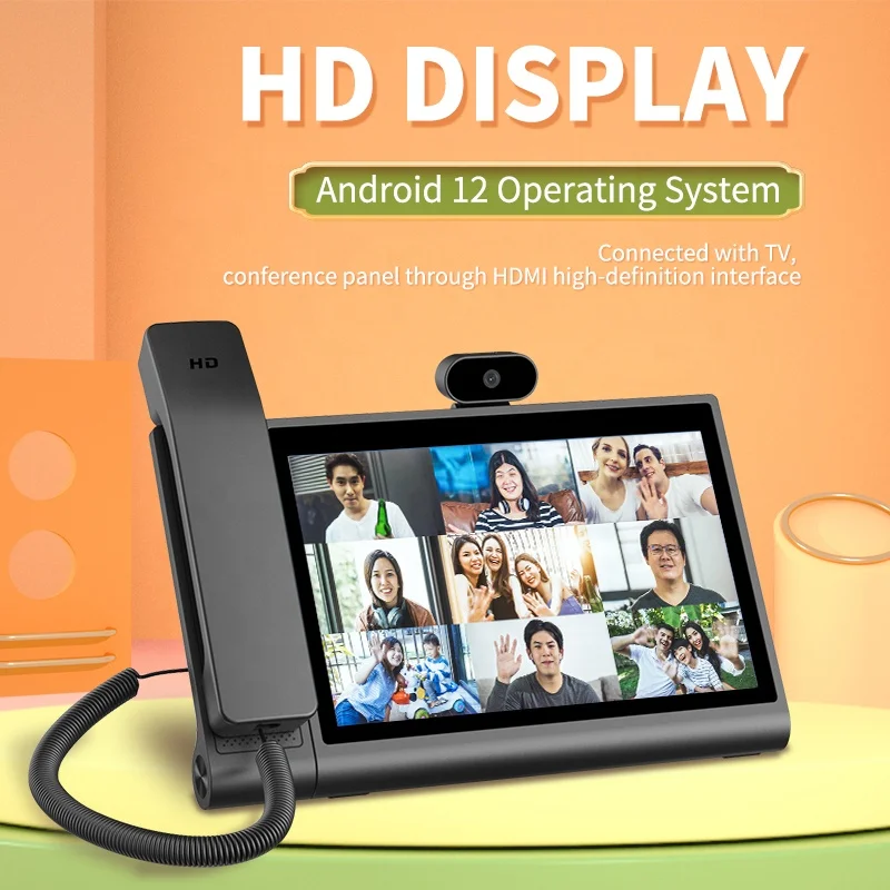 4G 10 Inch Big Screen Android 12 Google System  Fixed Wireless Video Conference Deskphone With HD Camera