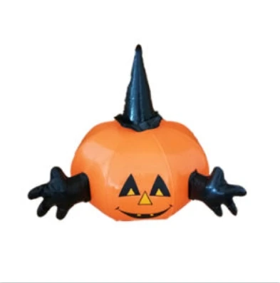 Factory on sale 6ft inflatable advertising pumpkin ghost model halloween inflatable outdoor decoration blow up with led lights