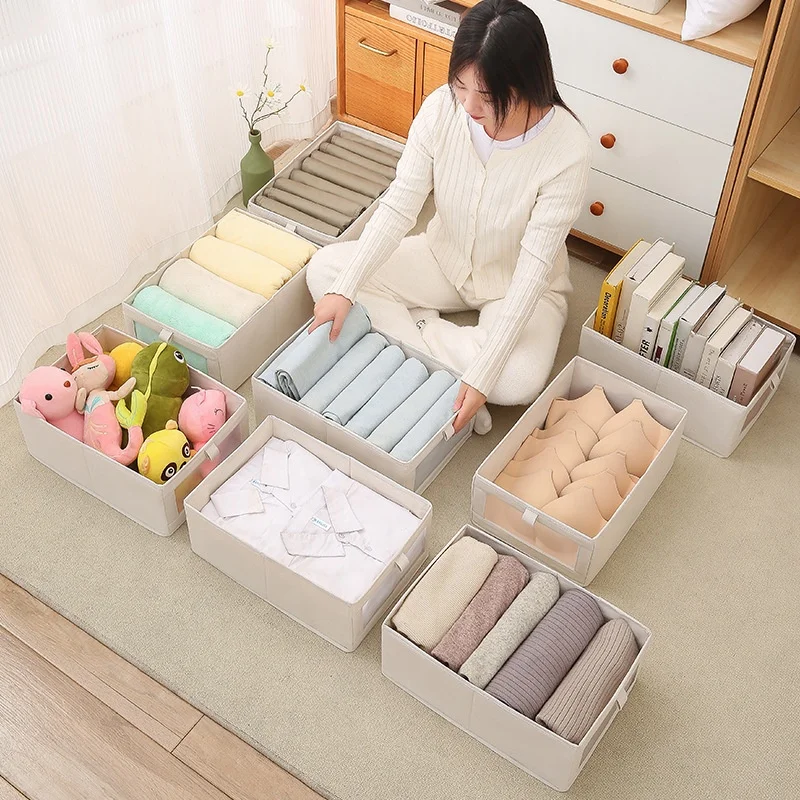 New Design Fabric Clothes Storage Box Foldable Storage Box Felt Cloth Or Non Woven Clothes Storage Box