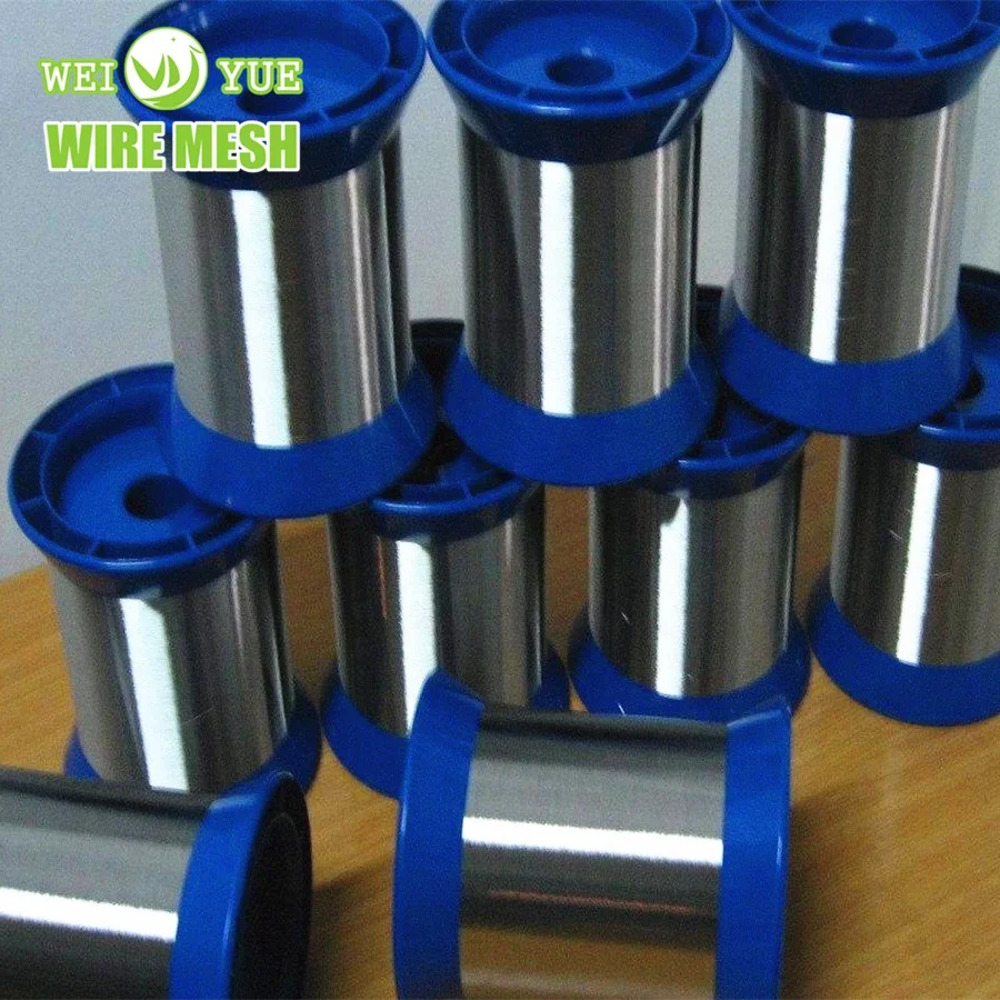 SS304 Stainless Steel Knit Ultra Fine Wire 0.025mm With Special Plastic Spool