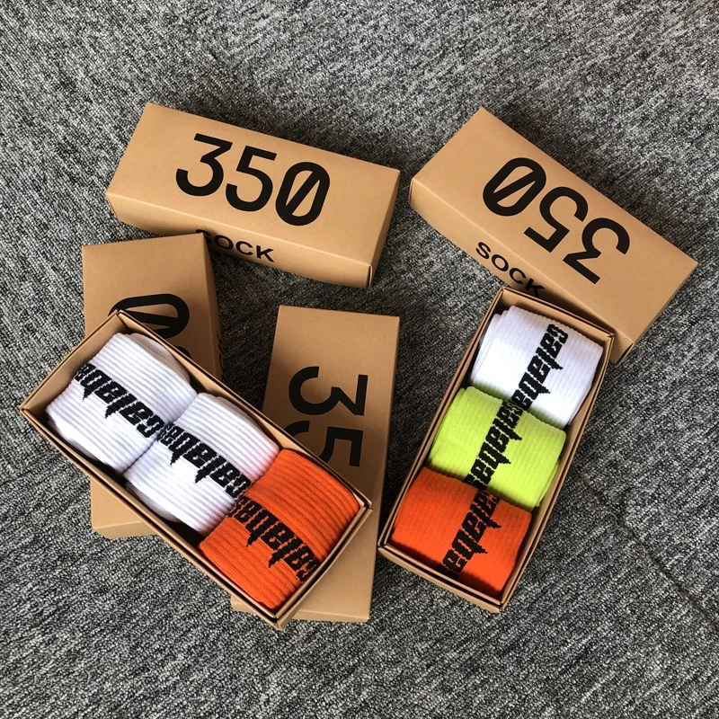  Лидер продаж бесплатная доставка модные длинные носки yeezy 500 калабасас Канье